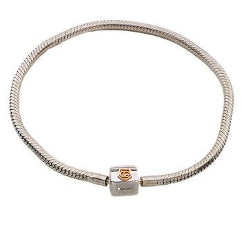 Silver & 9ct Gold Clogau Snake Bracelet